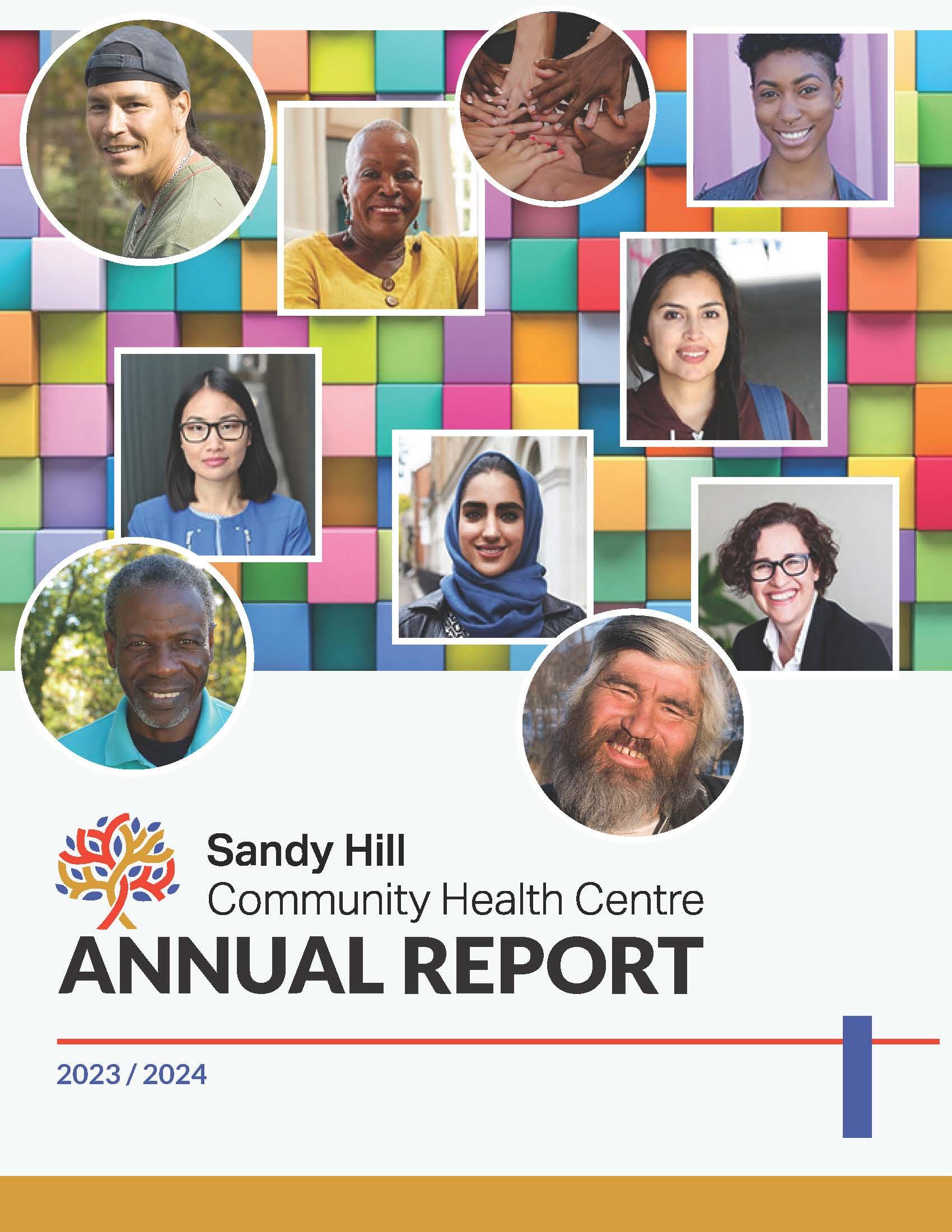 Cover page of the Sandy Hill Community Health Centre Annual Report 2023-2024.