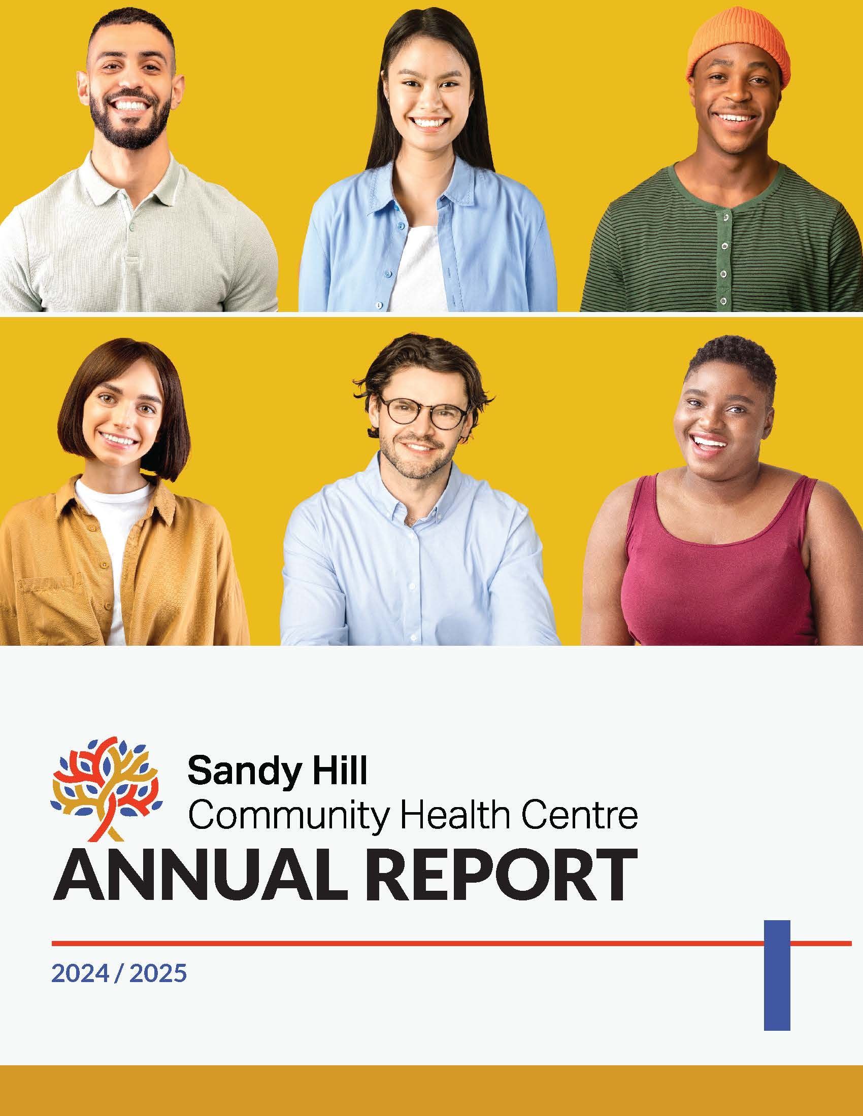 Cover page of the Sandy Hill Community Health Centre Annual Report 2024-2025.
